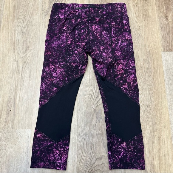 Lululemon Pace Rival Crop 22" Undercurrent Grapealicious Multi / Black size 6 - Picture 4 of 12